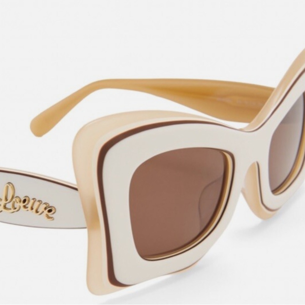 Loewe Women's Cream and Brown Sunglasses